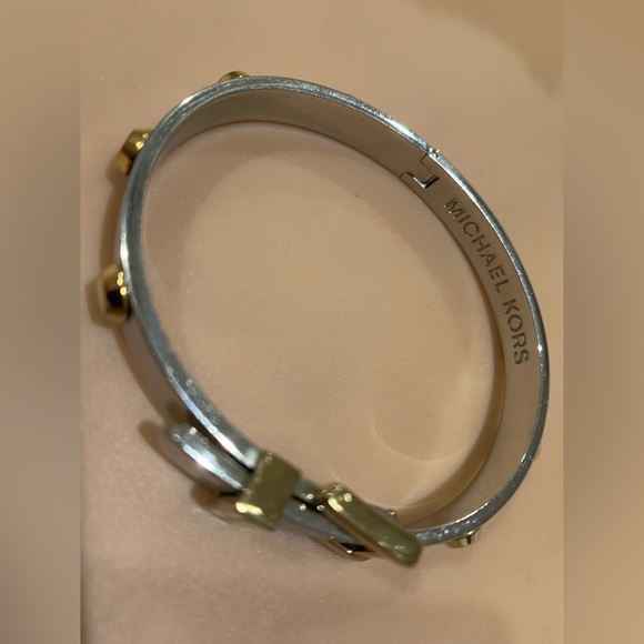 Michael Kors Silver/Gold Buckle Bangle (with dust bag) - Picture 5 of 10